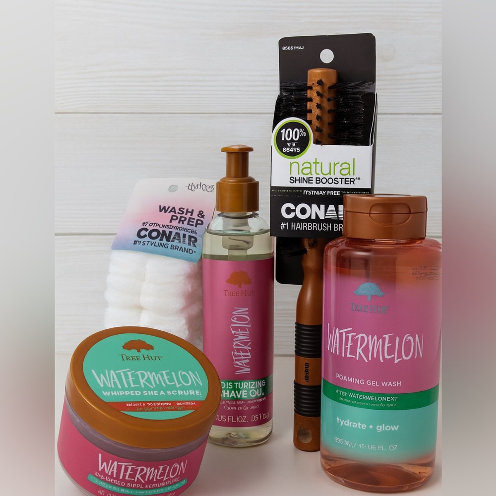 New Tree Hut Watermelon Body Wash Set - Pink & Orange